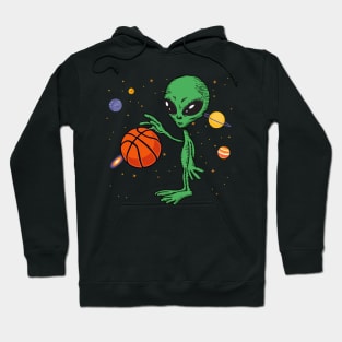 Playing Basketball Sport, Basketball Alien Hoodie